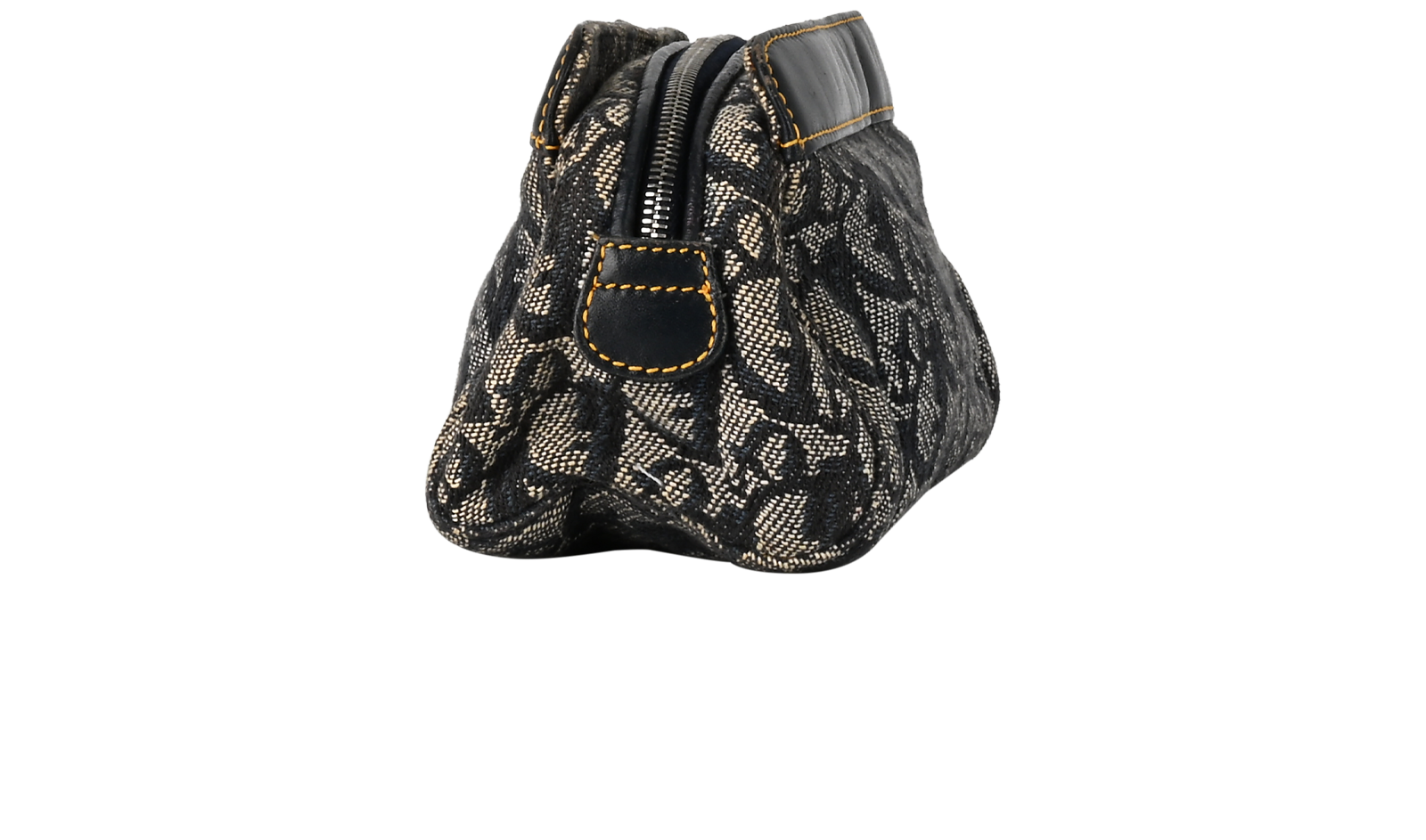 Christian Dior Vintage Pouch, &pound;295, Accessories, Beige/Blue, Canvas, Bottom view